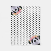 Niedlicher Panda Bear Polka Dot Custom Fleece Blan (Vorderseite)