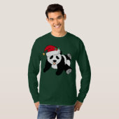 Niedlicher Panda Bear Santa Long Sleeve T-Shirt (Vorne ganz)