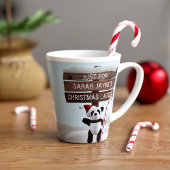 Niedlicher Panda Bear Weihnachtskaffee Latte Tasse