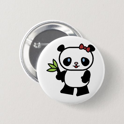 Niedlicher Panda Button (Vorne & Hinten)