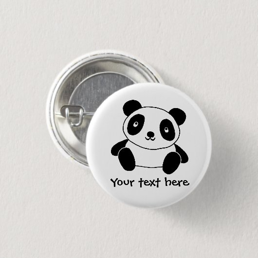 Niedlicher Panda Button (Vorne & Hinten)