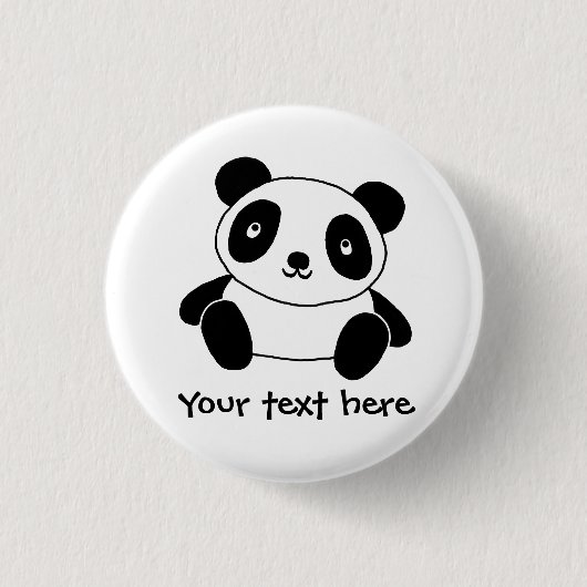 Niedlicher Panda Button (Vorderseite)