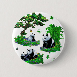 niedlicher Panda-Cartoon Button