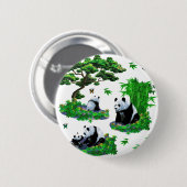 niedlicher Panda-Cartoon Button (Vorne & Hinten)