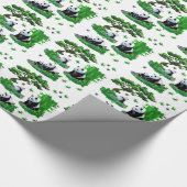 niedlicher Panda-Cartoon Geschenkpapier (Ecke)