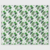 niedlicher Panda-Cartoon Geschenkpapier (Flach)