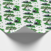 niedlicher Panda-Cartoon Geschenkpapier (Ecke)