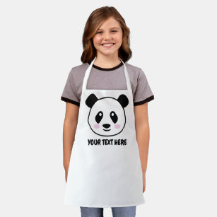 Niedlicher Panda Cartoon Kind kochen und backen Schürze