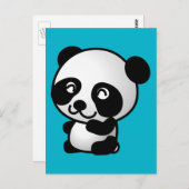 Niedlicher Panda-Cartoon Postkarte (Vorne/Hinten)