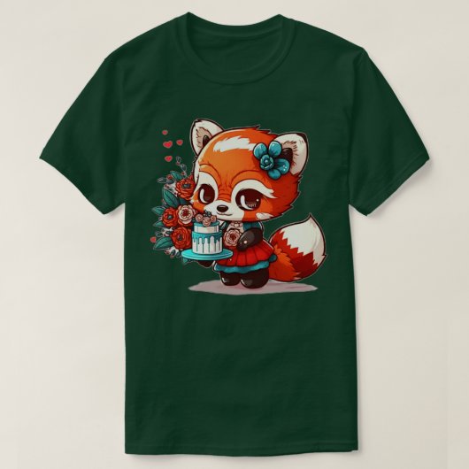 niedlicher Panda-Chibi in einem Kleid T-Shirt (Design vorne)