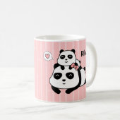 Niedlicher Panda CUB und Kaffeetasse (VorderseiteRechts)