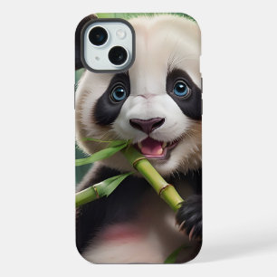 Niedlicher Panda, der Bambus frisst iPhone 15 Plus Hülle