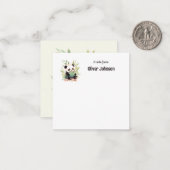 Niedlicher Panda, der einen Buchnamen liest Mitteilungskarte (Vorderseite/Rückseite Beispiel)