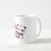 Niedlicher Panda, der Erdbeermilch Tee mit Kaffeetasse (VorderseiteRechts)
