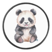 Niedlicher Panda Eishockey Puck (Vorderseite)
