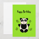 Niedlicher Panda Feiertagskarte (Vorne/Hinten)