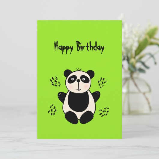 Niedlicher Panda Feiertagskarte (Stehend Vorderseite)