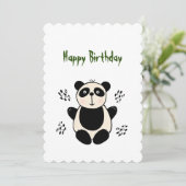 Niedlicher Panda Feiertagskarte (Stehend Vorderseite)