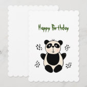 Niedlicher Panda Feiertagskarte (Vorne/Hinten)