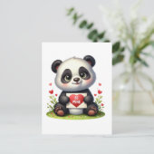 Niedlicher Panda Feiertagspostkarte (Stehend Vorderseite)