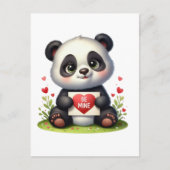 Niedlicher Panda Feiertagspostkarte (Vorderseite)