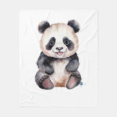 Niedlicher Panda Fleecedecke (Vorderseite)