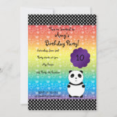 Niedlicher Panda-Geburtstagsaufenthalt Einladung (Vorderseite)