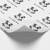 Niedlicher Panda Geschenkpapier (Ecke)
