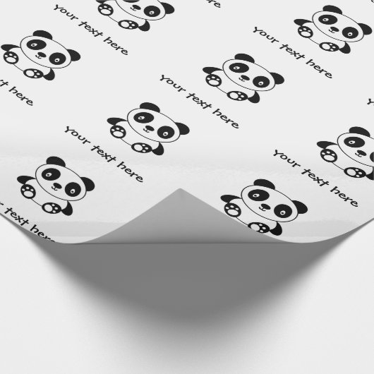 Niedlicher Panda Geschenkpapier (Ecke)