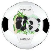 Niedlicher Panda individuelle Name Fußball (Gedreht)