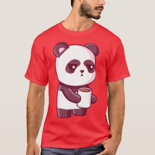 Niedlicher Panda-Kaffee T-Shirt