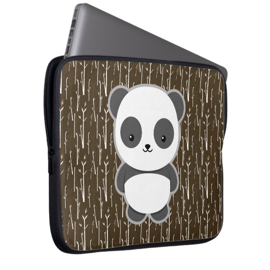 Niedlicher Panda Laptopschutzhülle (Vorne Rechts)