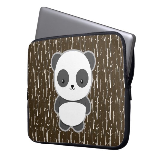 Niedlicher Panda Laptopschutzhülle (Vorderseite Links)