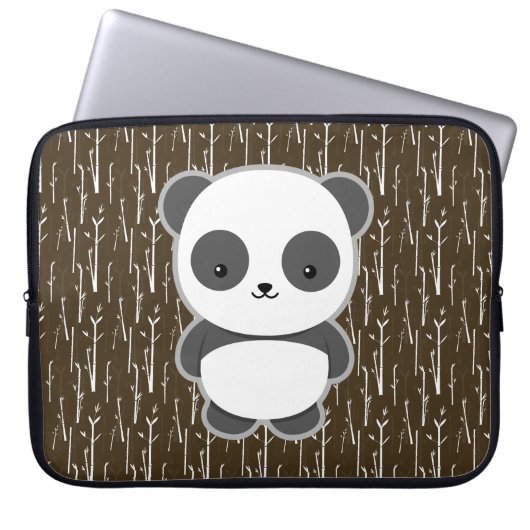 Niedlicher Panda Laptopschutzhülle (Vorderseite)