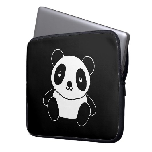 Niedlicher Panda Laptopschutzhülle (Vorderseite Links)
