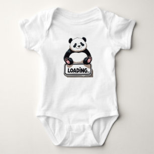 Niedlicher Panda Loading Baby Bodysuit Strampler
