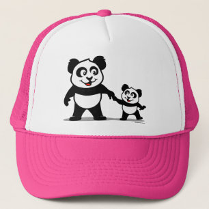 Niedlicher Panda mit einem Baby Truckerkappe