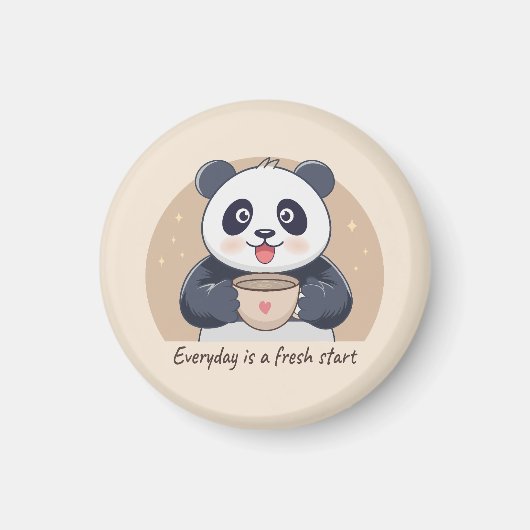 Niedlicher Panda mit Kaffee Magnet (Vorne)