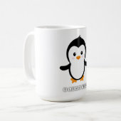 Niedlicher Panda mit schwarzem Gesicht auf Becher Kaffeetasse (Vorderseite Links)