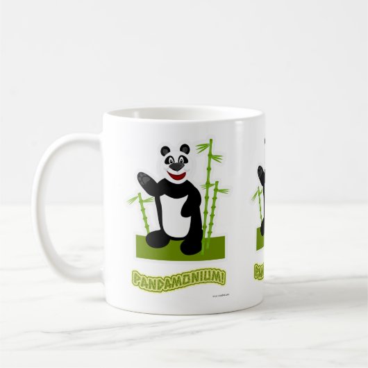 Niedlicher Panda-monium-Asiatischer Bärenbaum Kaffeetasse (Links)