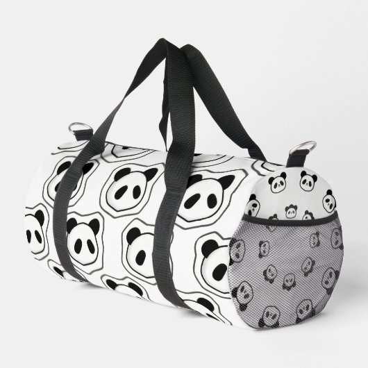Niedlicher Panda-Muster-Turnbeutel Duffle Bag (Rechte Ecke)