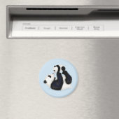 Niedlicher Panda-Mutter- und Kuppelrunder-Magnet ( Magnet (In Situ (Geschirrspüler))