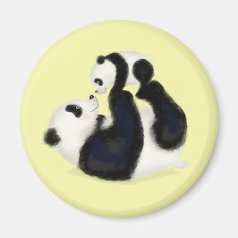 Niedlicher Panda-Mutter- und Kuppelrunder-Magnet ( Magnet