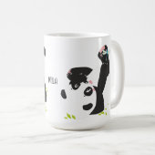 Niedlicher Panda-Name Kaffeetasse (VorderseiteRechts)