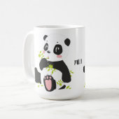 Niedlicher Panda-Name Kaffeetasse (Vorderseite Links)