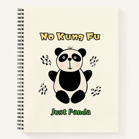 Niedlicher Panda Notizblock (Vorderseite)