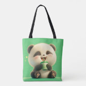 Niedlicher Panda Öko Tote Beutel für Geschenke Tasche (Rückseite)