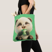 Niedlicher Panda Öko Tote Beutel für Geschenke Tasche (Von Nahem)