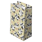 Niedlicher Panda-Pandabarbe Kleine Geschenktüte (Rückseite Schrägansicht)