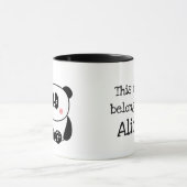 Niedlicher Panda personalisierter Schlamm Tasse (Zentrum)